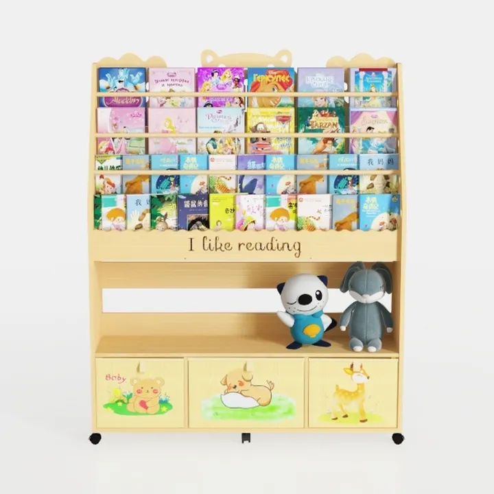 Kids Bookshelf for Toddlers and Babies, Double
