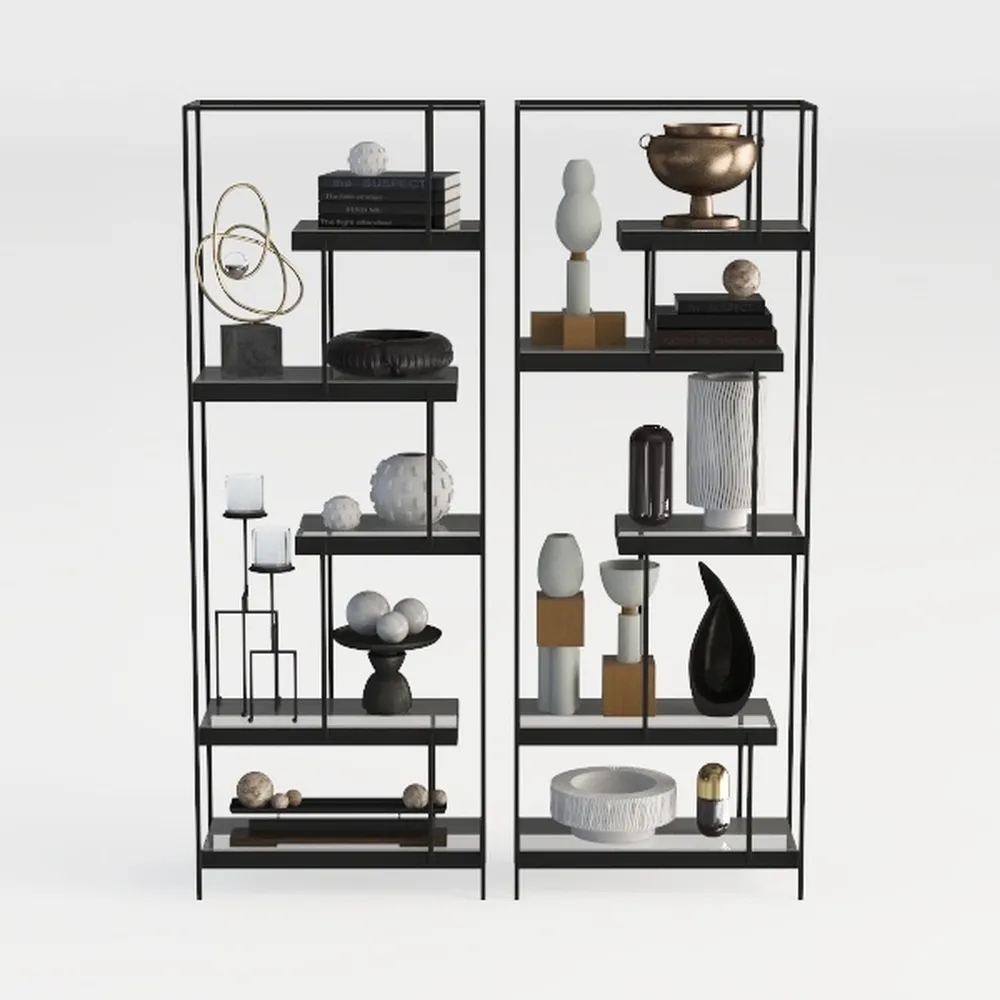 Triple 4 Tier Book Shelf, Modern Bookcase Shelf