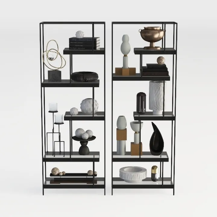 Triple 4 Tier Book Shelf, Modern Bookcase Shelf