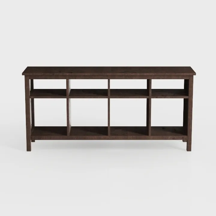 IBF Farmhouse 3 Tier Open Book Shelf, Wood and