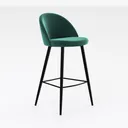 Counter Height Bar Stools Set of 3, Modern Mid Right 45 Degree View