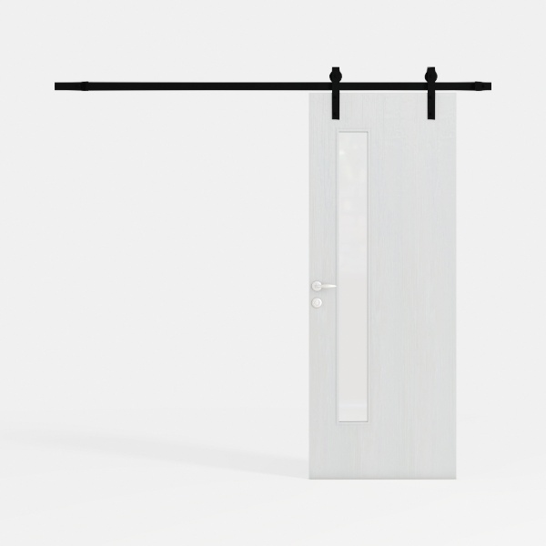 32x84 inch Sliding Barn Wood Door Slab with 5.5ft