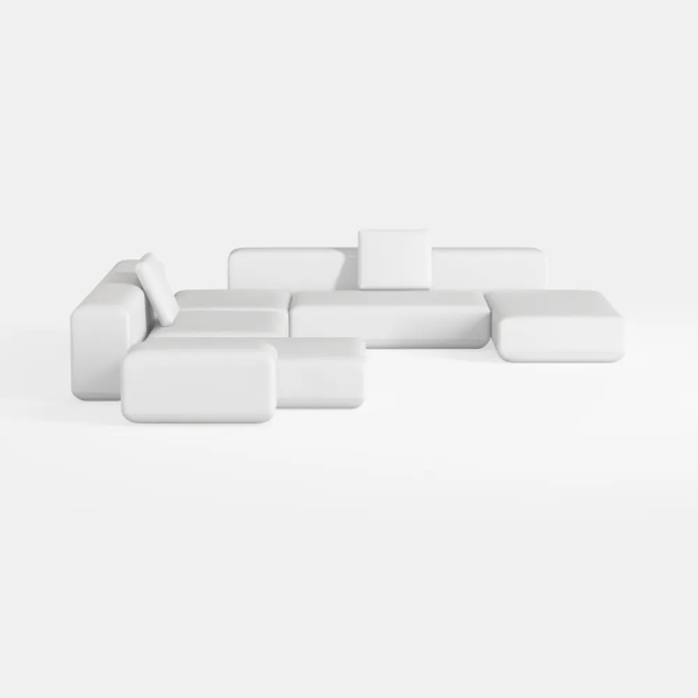 Wekuku L Shaped Sectional Sofa with Memory Foam, S