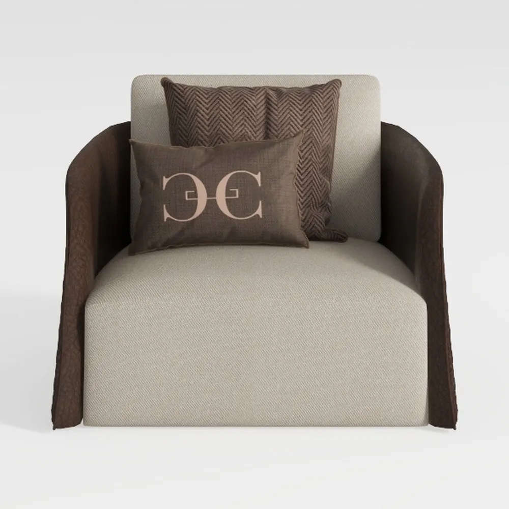 Spectacular Collection Brown Convertible Armchair 