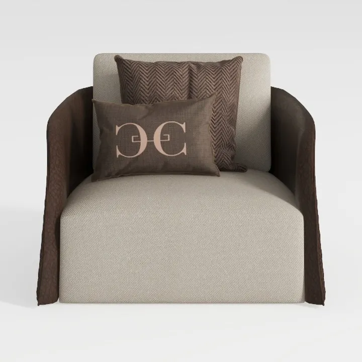 Spectacular Collection Brown Convertible Armchair 