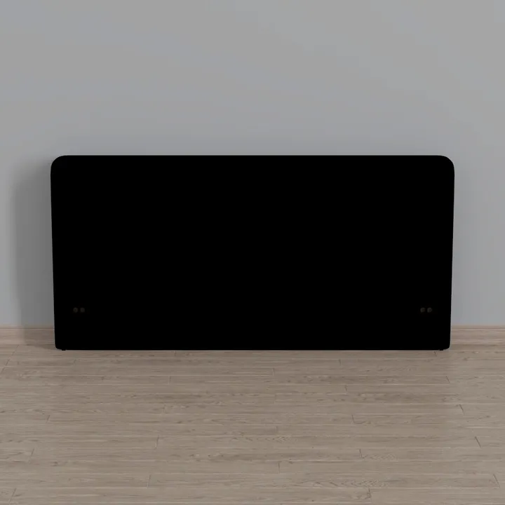 Minimalist Black Velvet Upholstered Bench 3D Model