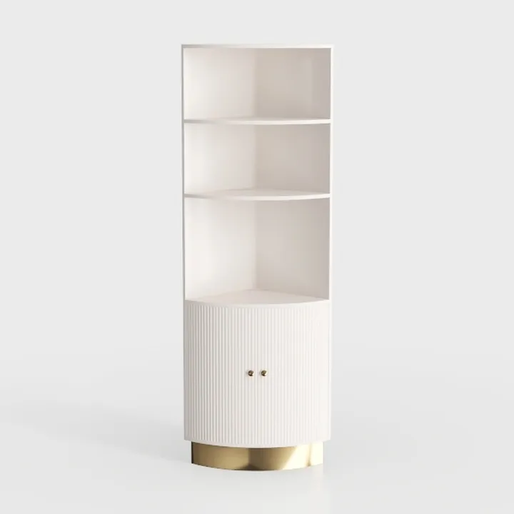 Rotating Bookshelf with Light, 4 Tier Spinning