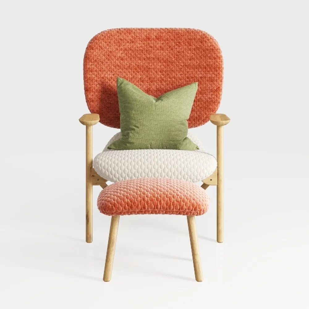 Modern Modular Chenille Sofa 1 Pieces Living Room 