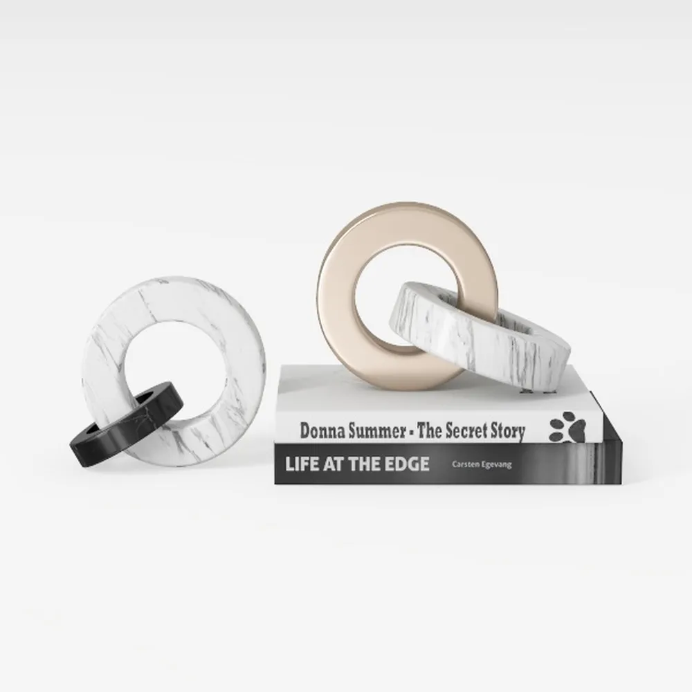 Oakrain Wood Chain Link Decor-Warm Beige