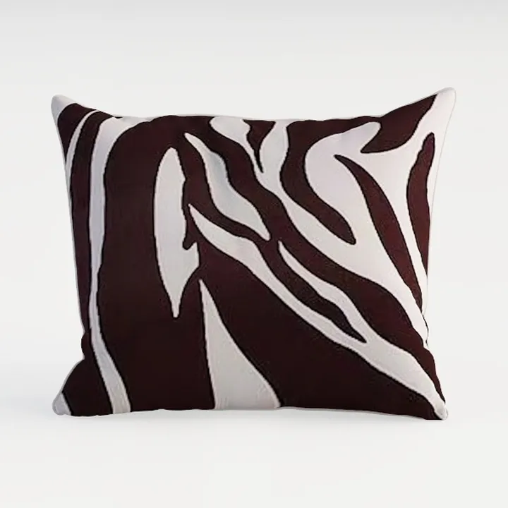 Black and White Zebra Print Striped Throw Pillow