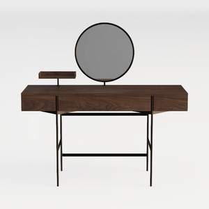 Black Industrial Armoire Vanity Makeup Dressing Ta