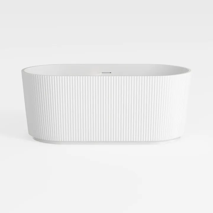 67" Free Standing Tub, Standalone Soaking Pleated