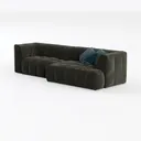 97" Modular L-Shaped Sectional Cloud Couch with Left 45 Degree View
