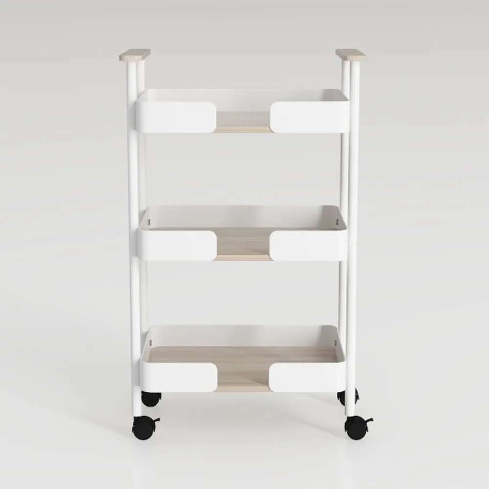 Sywhitta 3-Tier Plastic Rolling Utility Cart with
