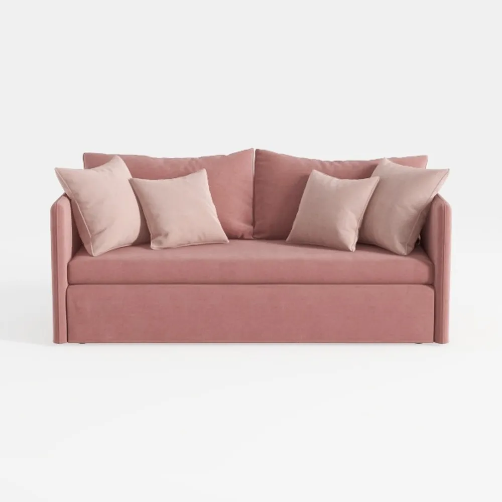 Container Furniture Direct Regal 75.6" Velvet Conv