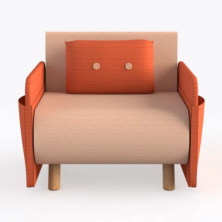 Modern Modular Chenille Sofa 1 Pieces Living Room 