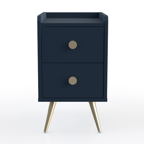 Bedside Table Pine Drawers Mini Leather Locker