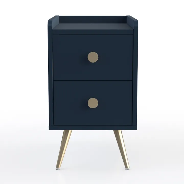 Bedside Table Pine Drawers Mini Leather Locker