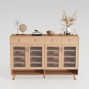 VEVOR Rattan Buffet Cabinet with 4 Magnetic Doors