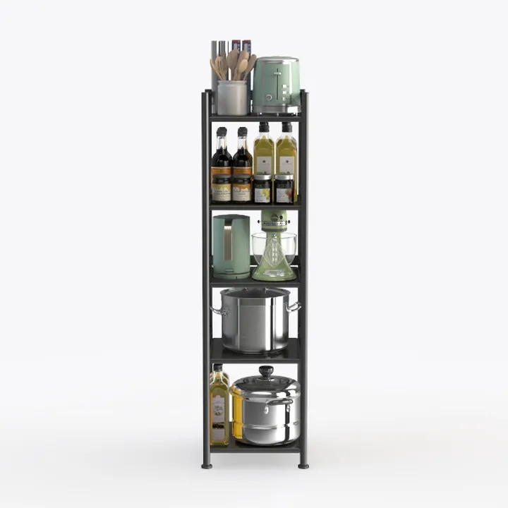Aheaplus Rotating Bookshelf, 4-Tier Corner
