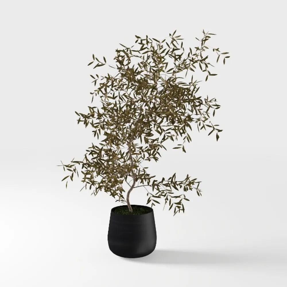 Rustic Large Ceramic Vintage Vase,Matte Black