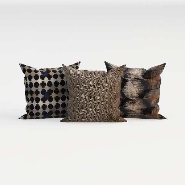 Outdoor Pillow Covers Waterproof, Brown Geometric 