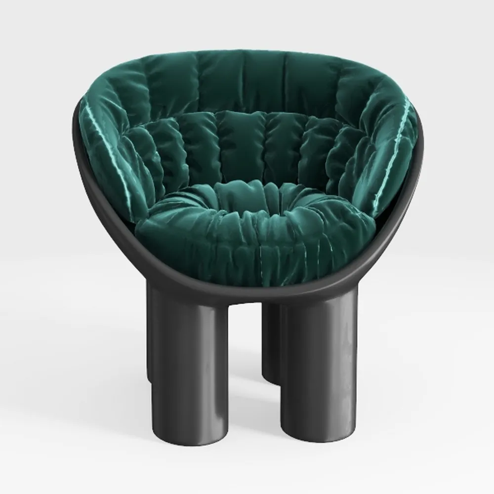Mid-Century Velvet Swivel Accent Chair Set with