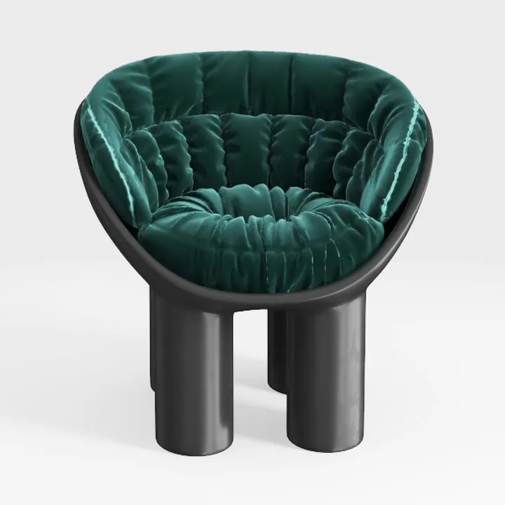 Mid-Century Velvet Swivel Accent Chair Set with