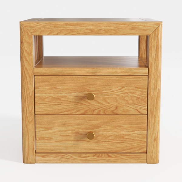 Tables Bedside 2-Drawer Solid Wood Children