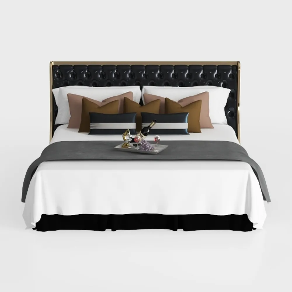 Feonase Queen Bed Frame with Luxury Wingback and