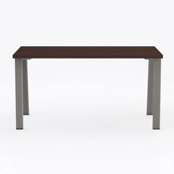 Minimalist Solid Wood Metal Dining Table Office Desk 3D Model