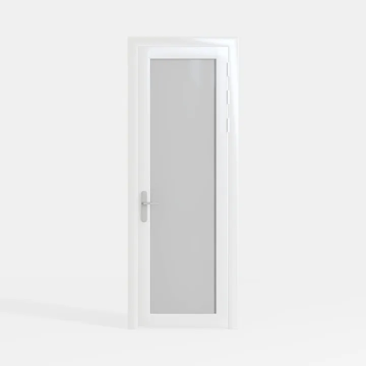 French Door, 30" x 80", Half-Lite Frosted Glass, 