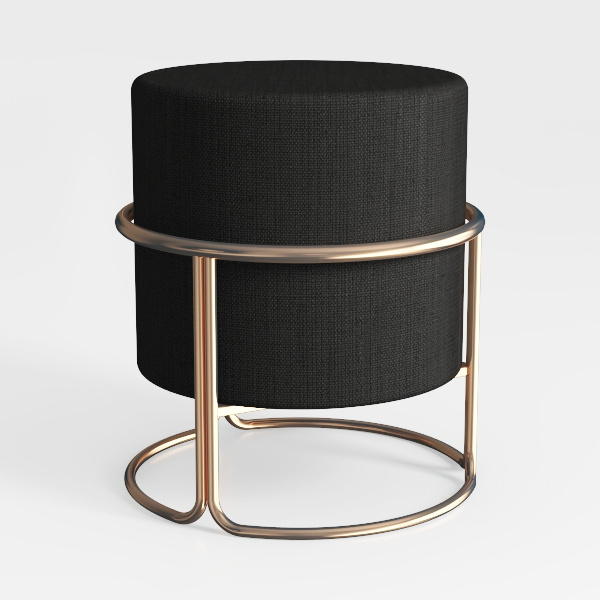 Ufurpie Modern Velvet Armchair with Golden Metal S