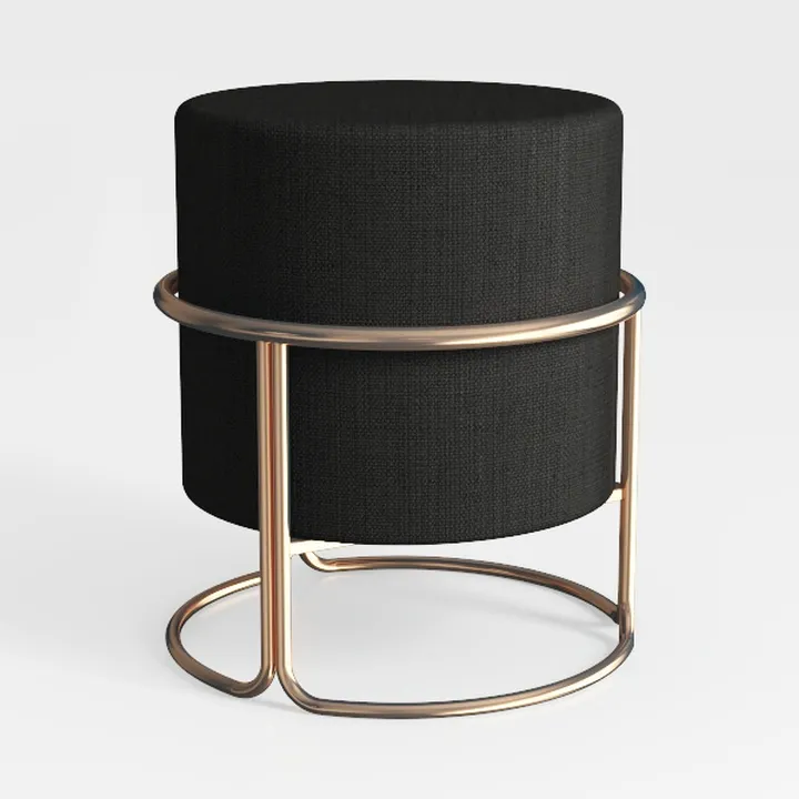 Ufurpie Modern Velvet Armchair with Golden Metal S
