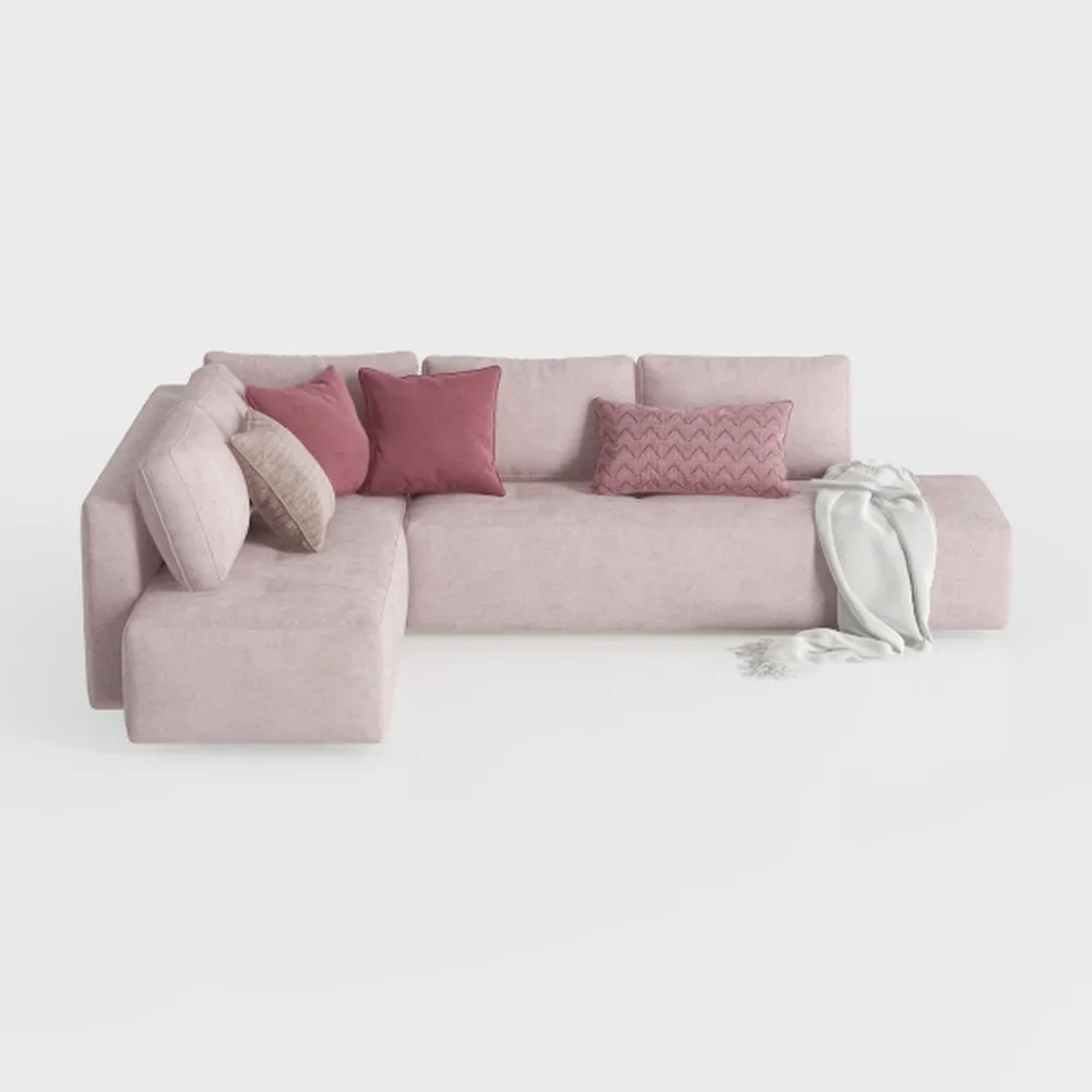 BAXMUY 94.4” Oversized Cloud Couch, Pink Chenille 