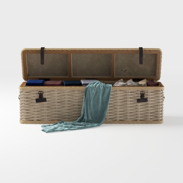 Contemporary Tropical-rattan storage box