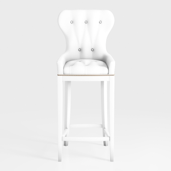Concord 32 in. White Backless Wood Bar Stool with