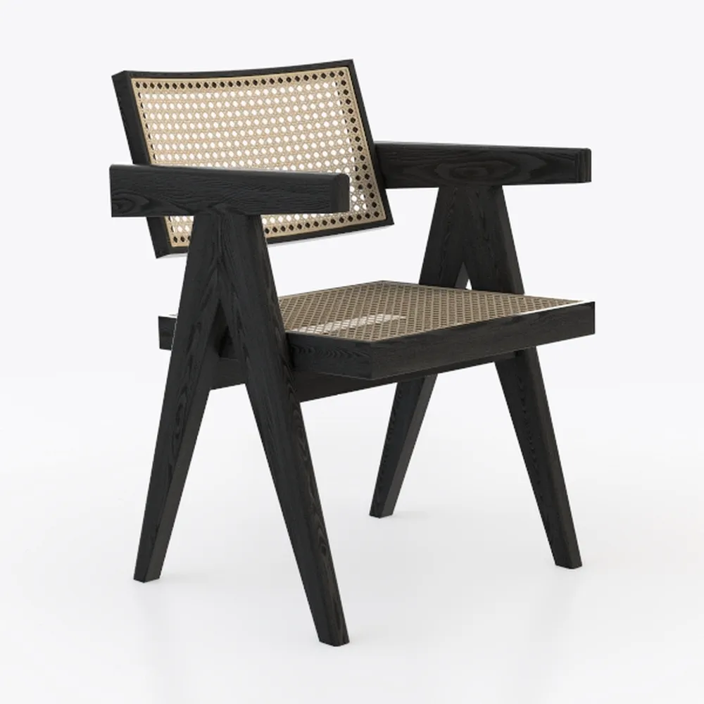 Set of 2 Bardot Black Wooden Dining Chair with