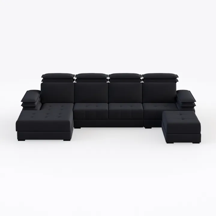 THSUPER 127'' Microfiber Oversized U-Shaped Sectio