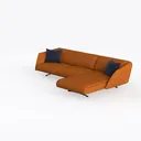 Stylish Sofa Set with Polyester Upholstery with  Left 45 Degree View