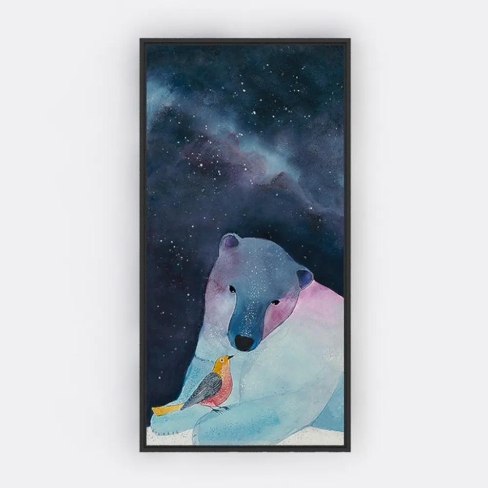 Lilypads In Blues Framed Impressionism 1 Piece Can