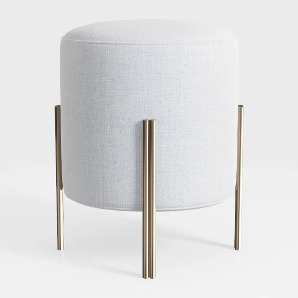 Callum 16 in. Heathered Weave Light Gray Woven Hea