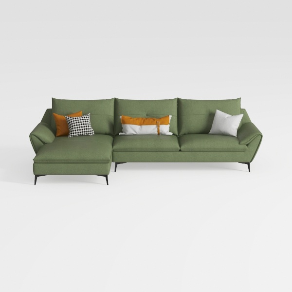 Sectional Couch Sofa Bed, L-Shaped Linen Fabric So