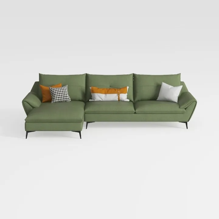 Sectional Couch Sofa Bed, L-Shaped Linen Fabric So