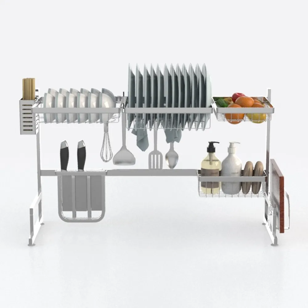 PUSDON Over Sink Dish Drying Rack Stainless Steel