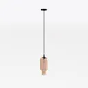 Modern Minimalist Amber Glass Pendant Lamp 3D Model Right 45 Degree View
