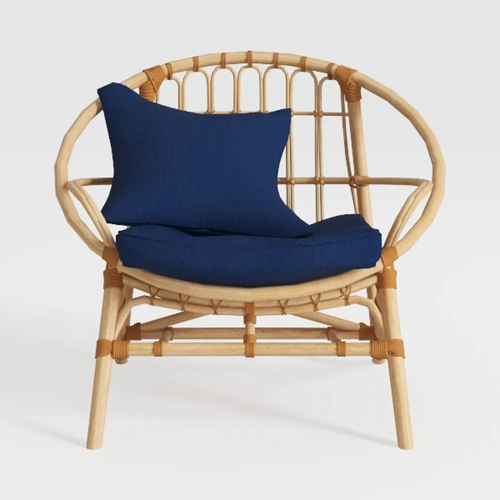 Deco 79 Rattan Living Room Accent Chair Woven Squa