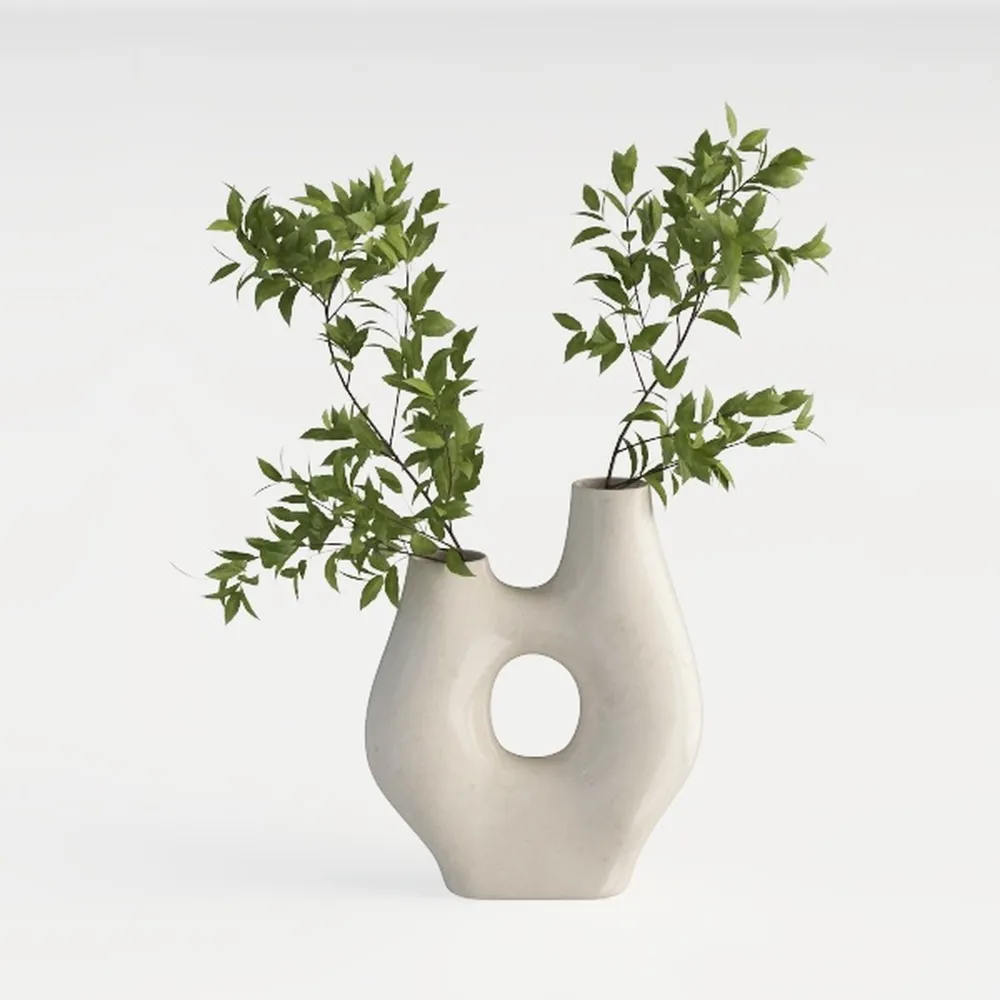 SIDUCAL Rustic Ceramic Farmhouse Flower Vase