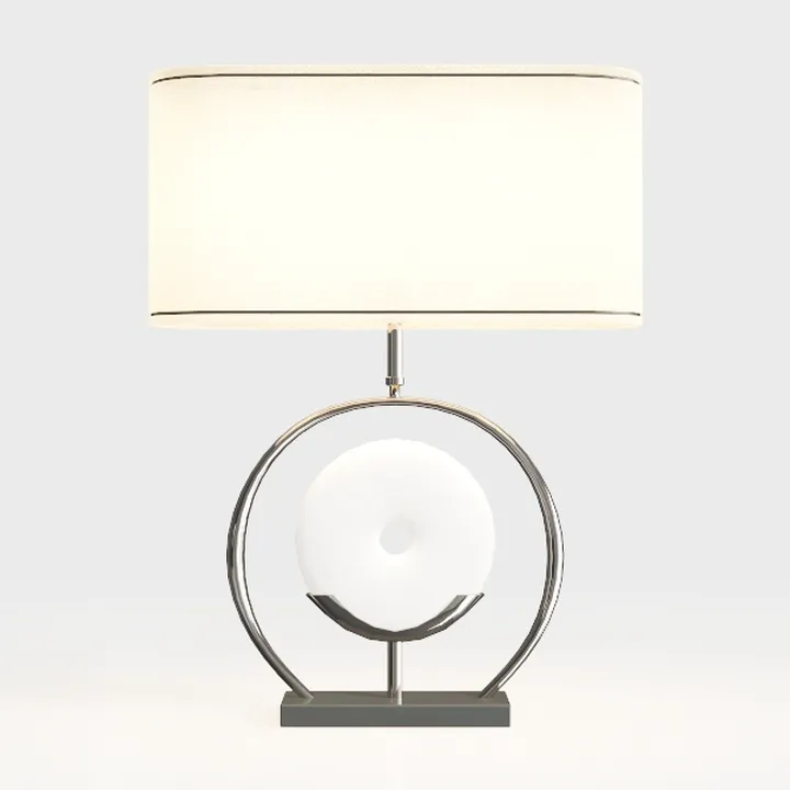 Modern Contemporary Metal Fabric Table Lamp 3D Model