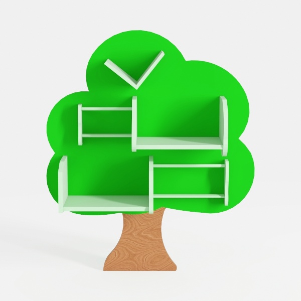 Tree Kids Bookshelf, Toddler Wood Bookcase
